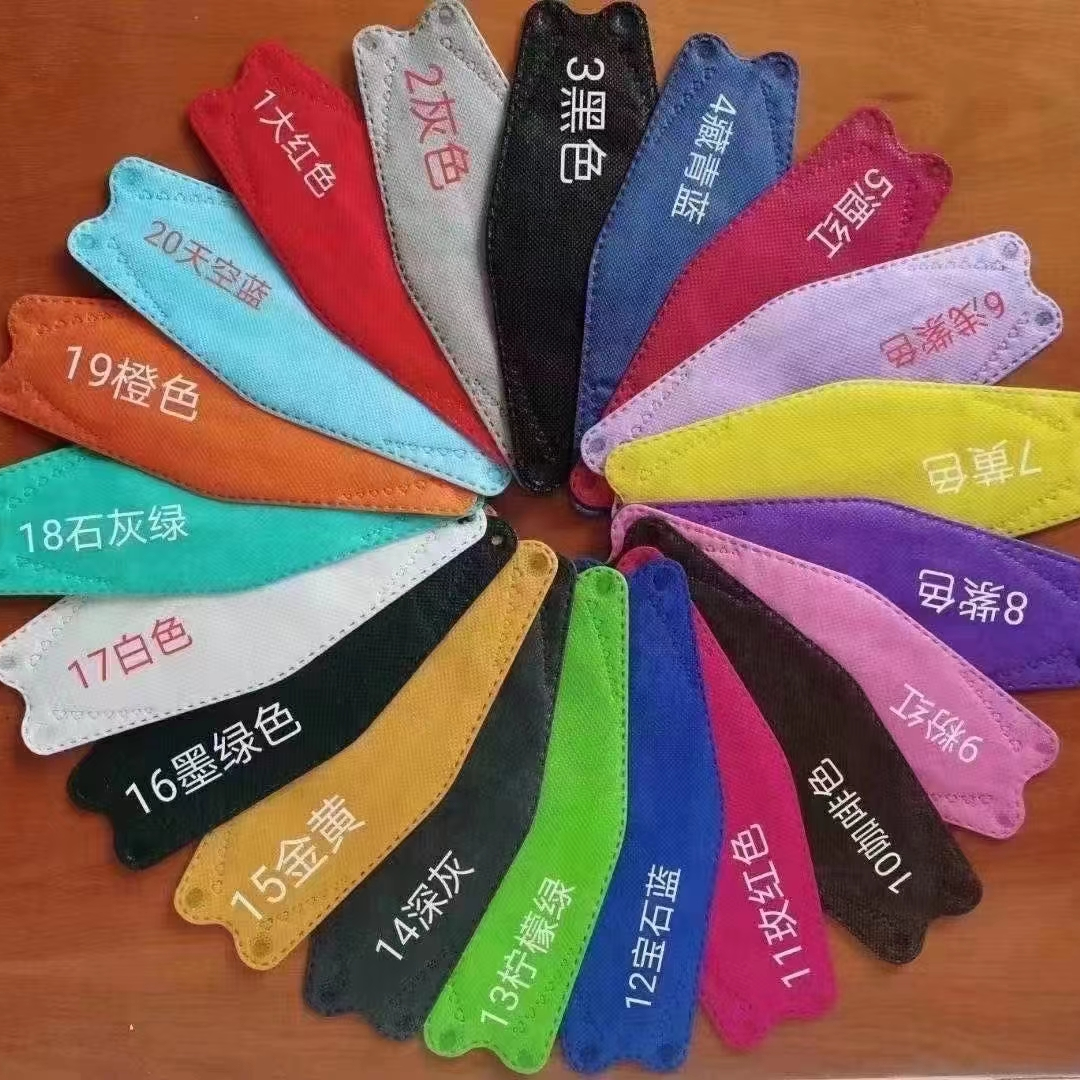 Multi-Color Three-Dimensional Non-Woven Mask