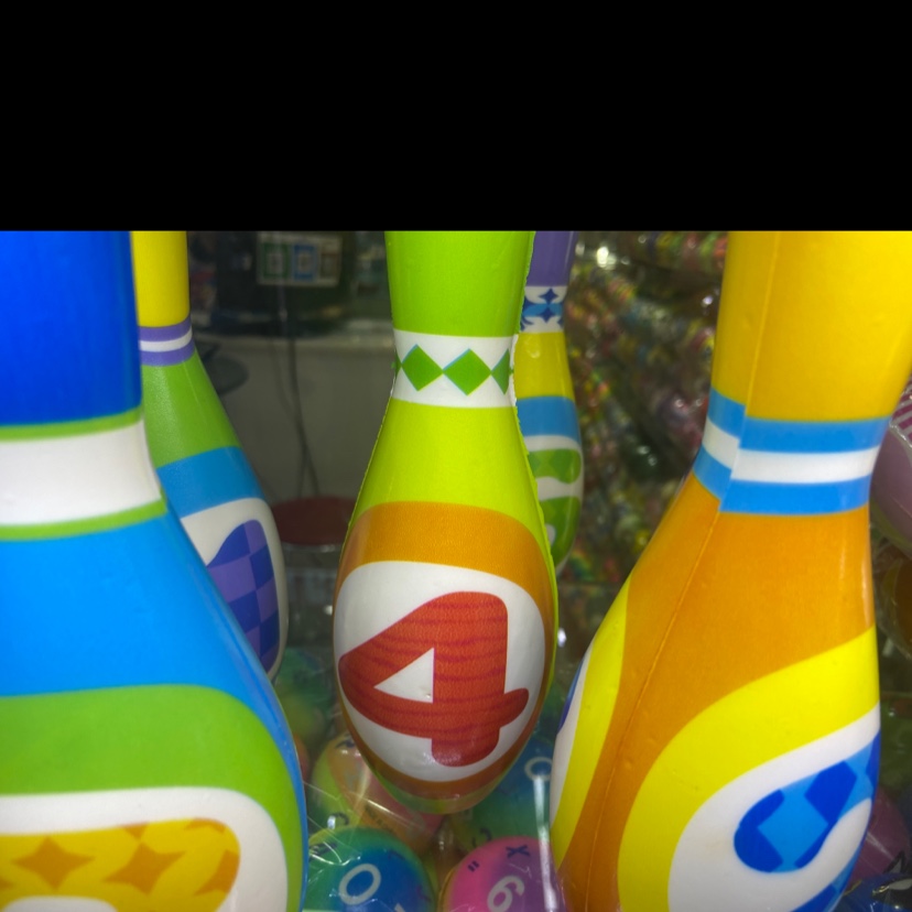 Children's bowling toy sponge balls detail image 1