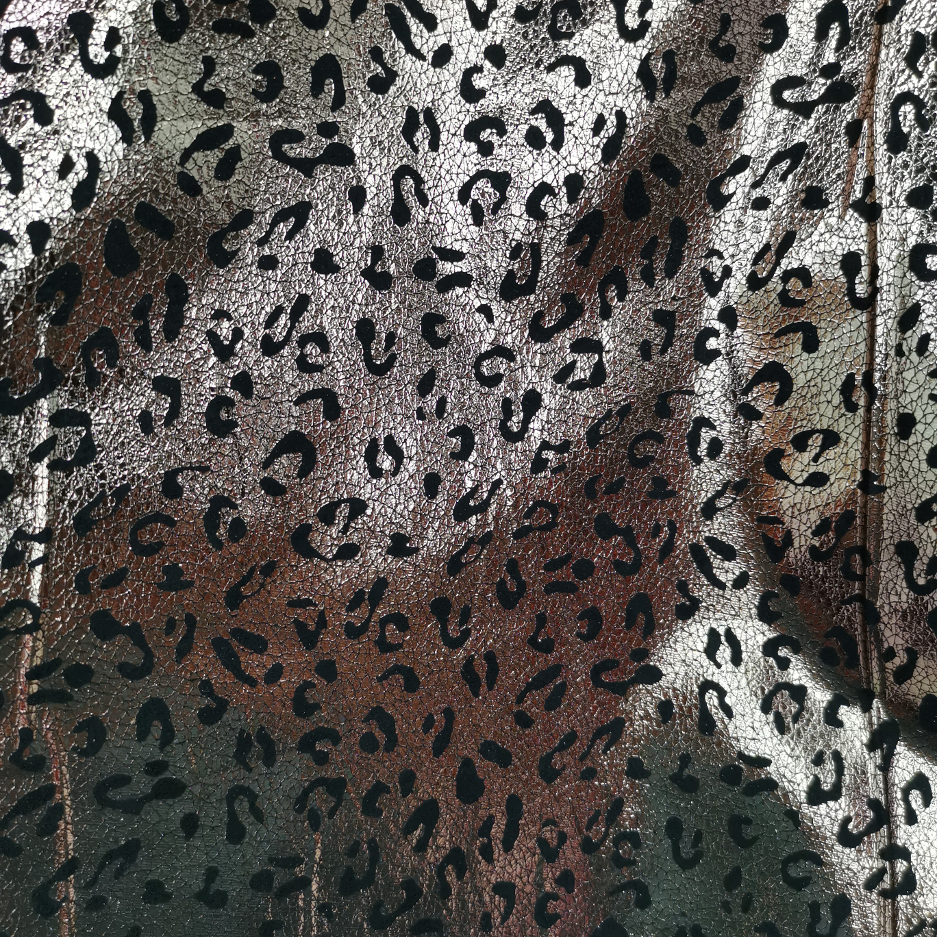 麂皮绒豹纹烫金