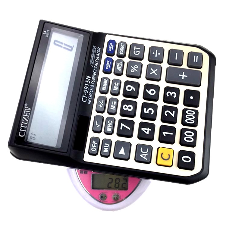 高端计算器CT-9915c14位    双重电源太阳带电池计算器 大屏幕显示 可复查计算器 批发 厂家直销详情图4