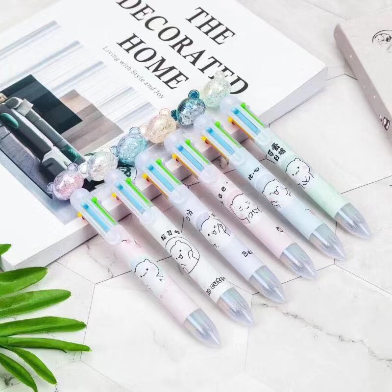 Six-color cute ballpoint pen Internet celebrity