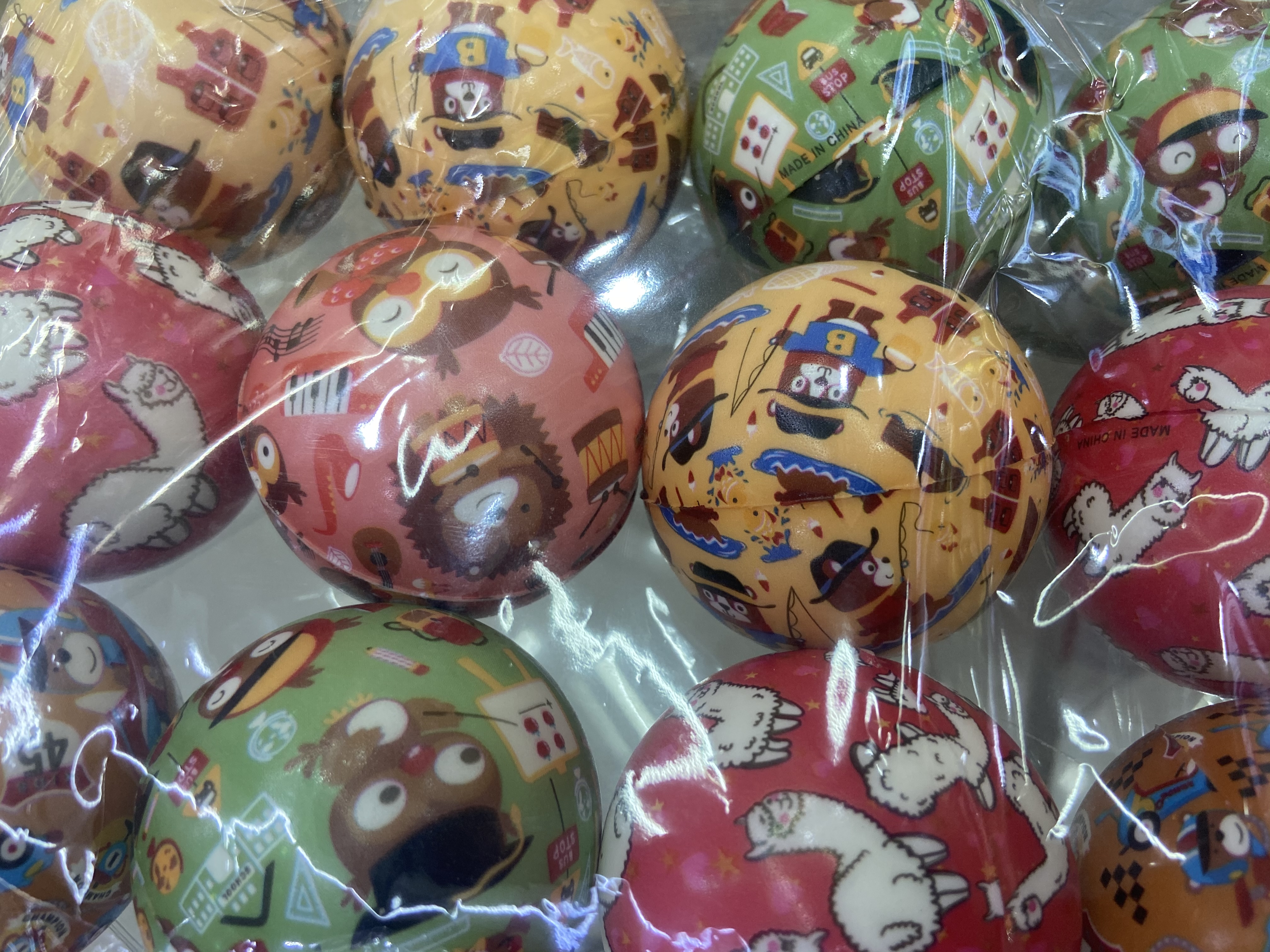 Factory direct sales 6.3 cm Starry Sky Little Lamb Squirrel toys for girls and boys, sponge balls, foam balls, children's toys. 12/opp Specification image