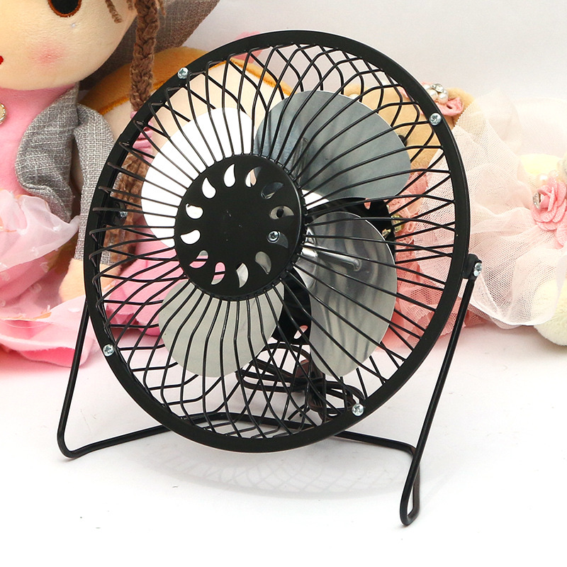 铁艺usb风扇7寸小电扇MINI FAN学生迷你礼品风扇logo 厂家黑色细节图