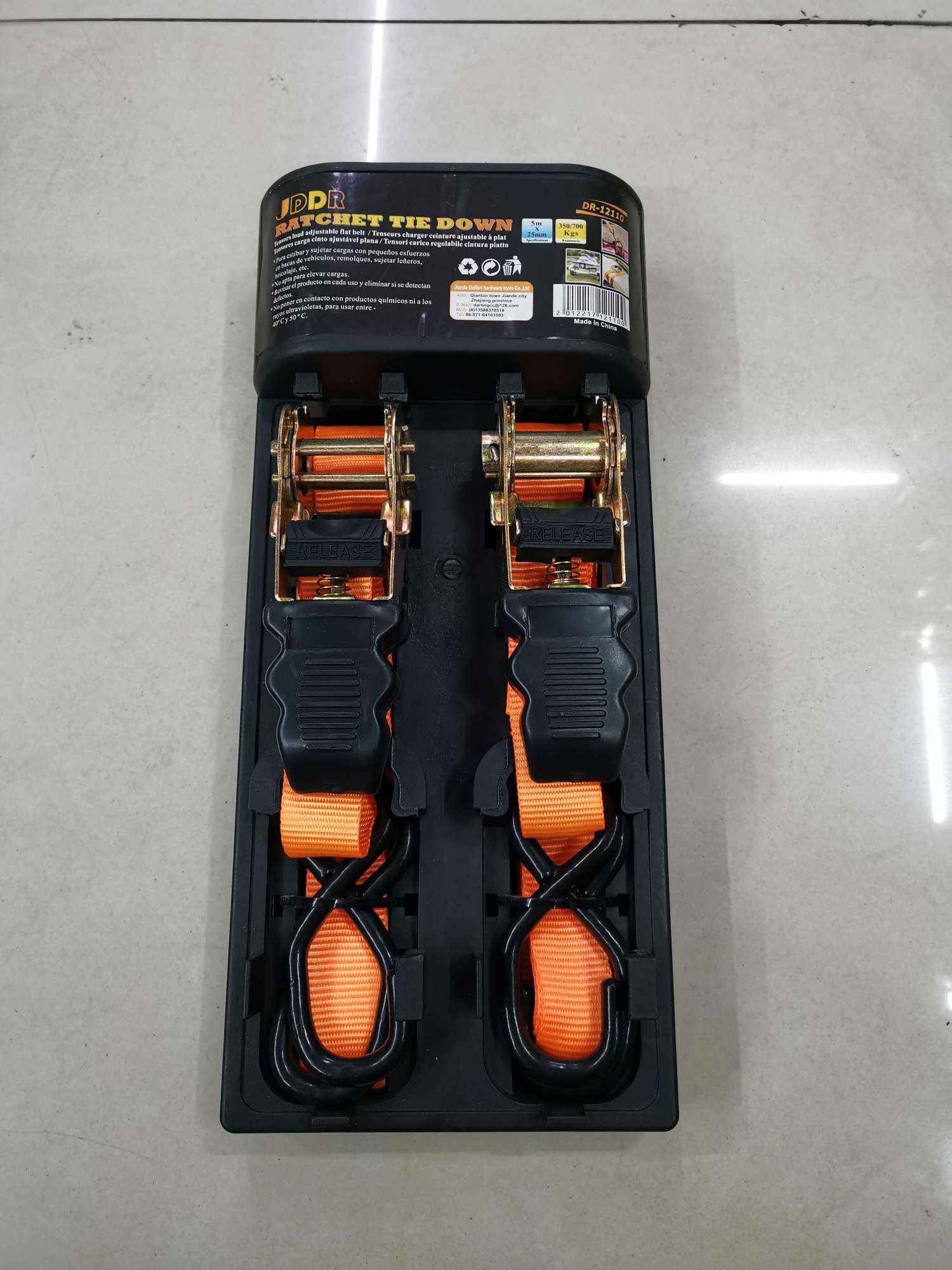 2PC胶套拉紧器2、5CM*5MS勾条纶、塑架、破断拉力7000KGS详情图1