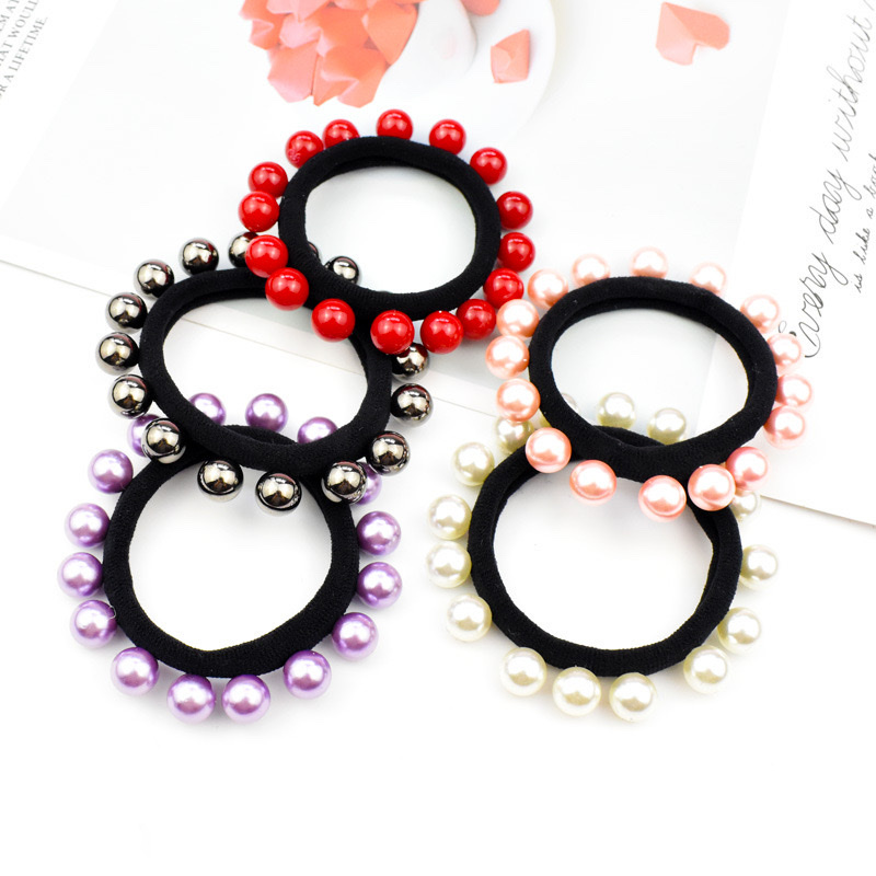 Trendy brand accessories: towel rings, nails, pearl hair bands, hair accessories, hair ties, bun heads, seamless and non-damaging hair, leather bands, and small accessories detail image 3