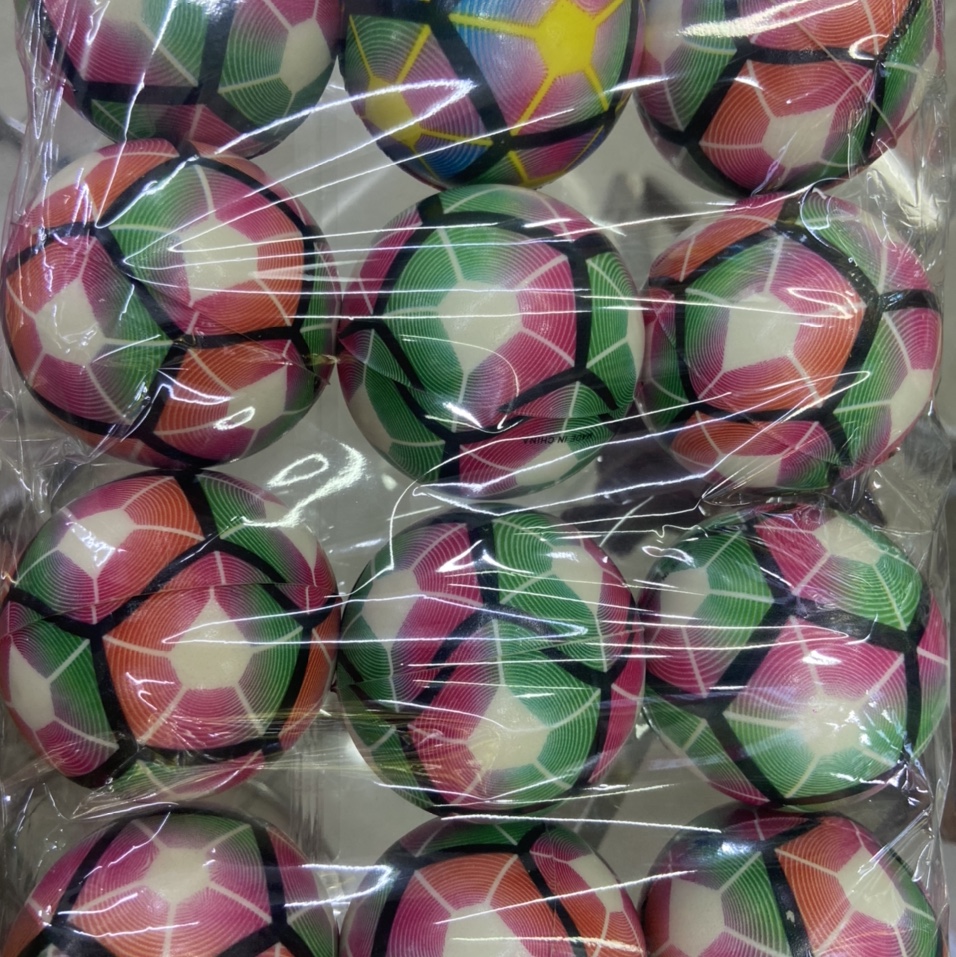 Factory direct sales: 6.3 cm colorful flower bucket pattern boys' toys, sponge balls, foam balls, children's toys. 12/opp