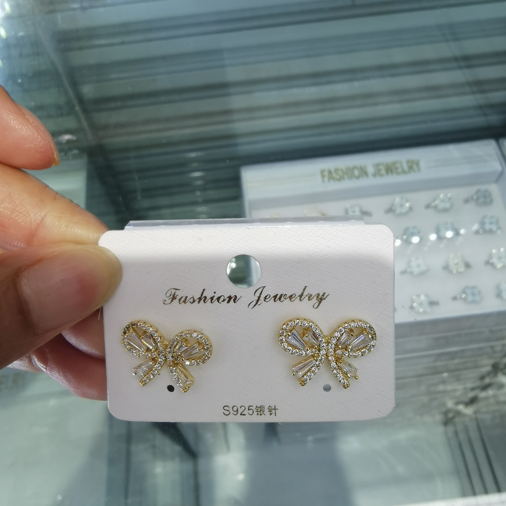 Steel stud earrings