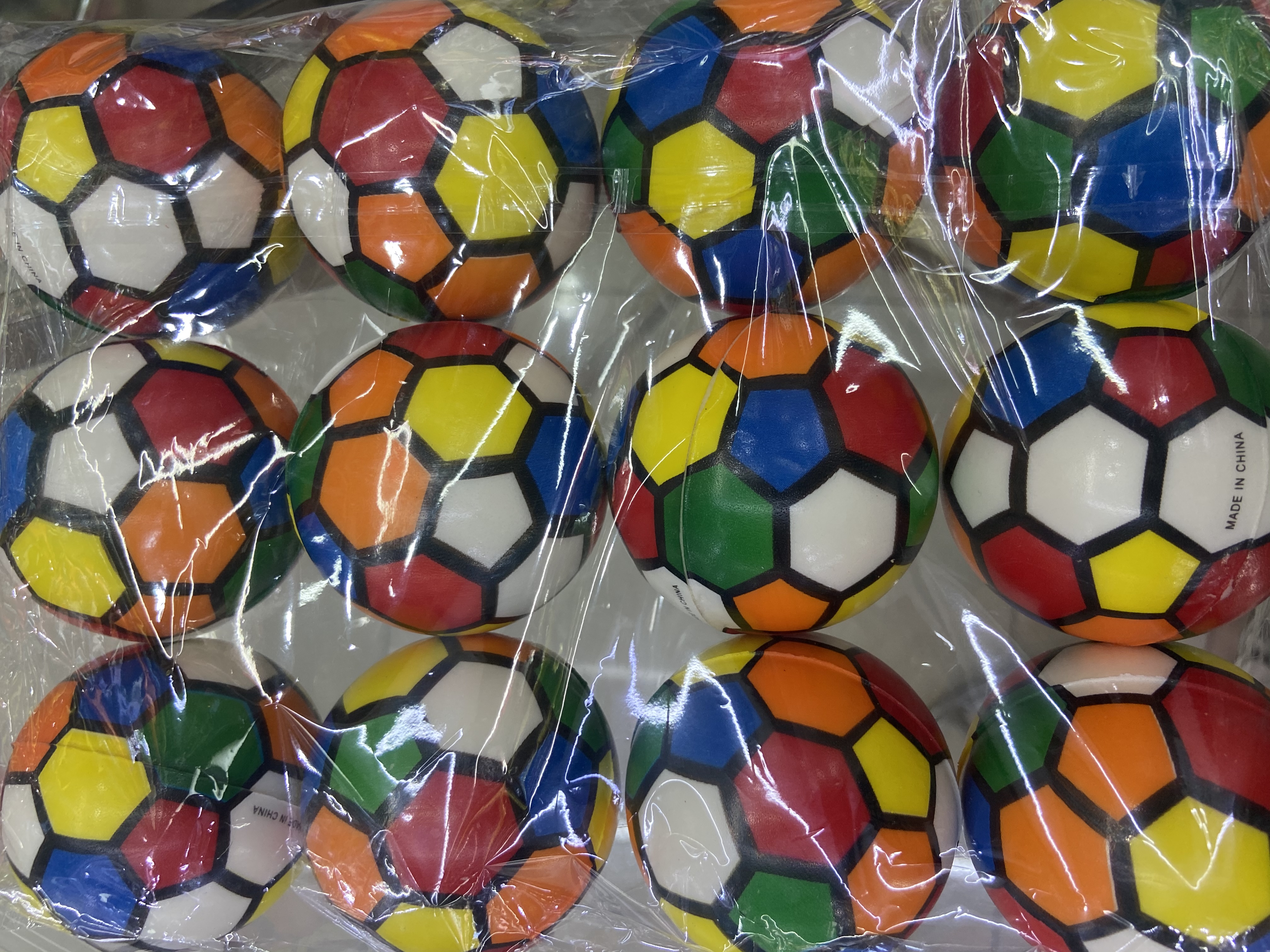 Factory direct sales: 6.3 cm Seven-color flower, Seven-color world Boys' toys, sponge balls, foam balls, children's toys. 12/opp details Picture