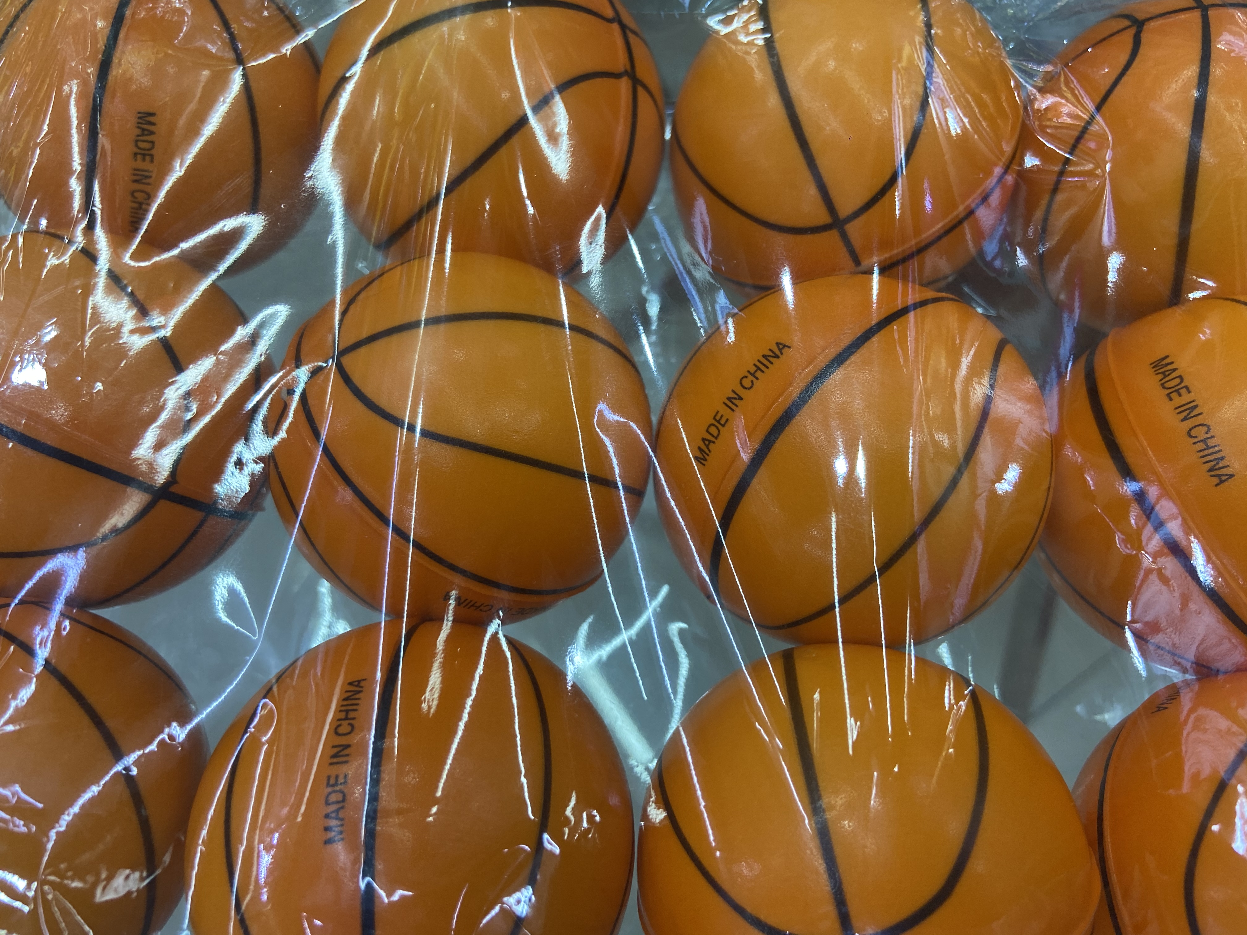 Factory direct sales 6.3 cm orange glossy basketball toys for girls and boys, sponge balls, foam balls, children's toys. 12/opp Specification image