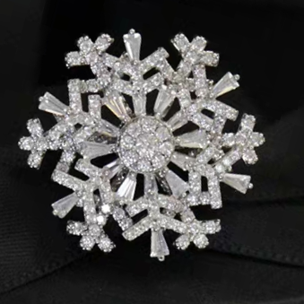 Snow snow French light luxury zircon ring girl