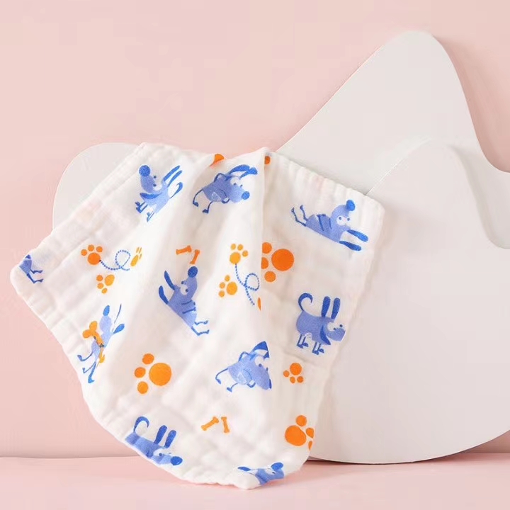 Colorful Star 2021 Six-layer Gauze High-density Square Towel detail image 4