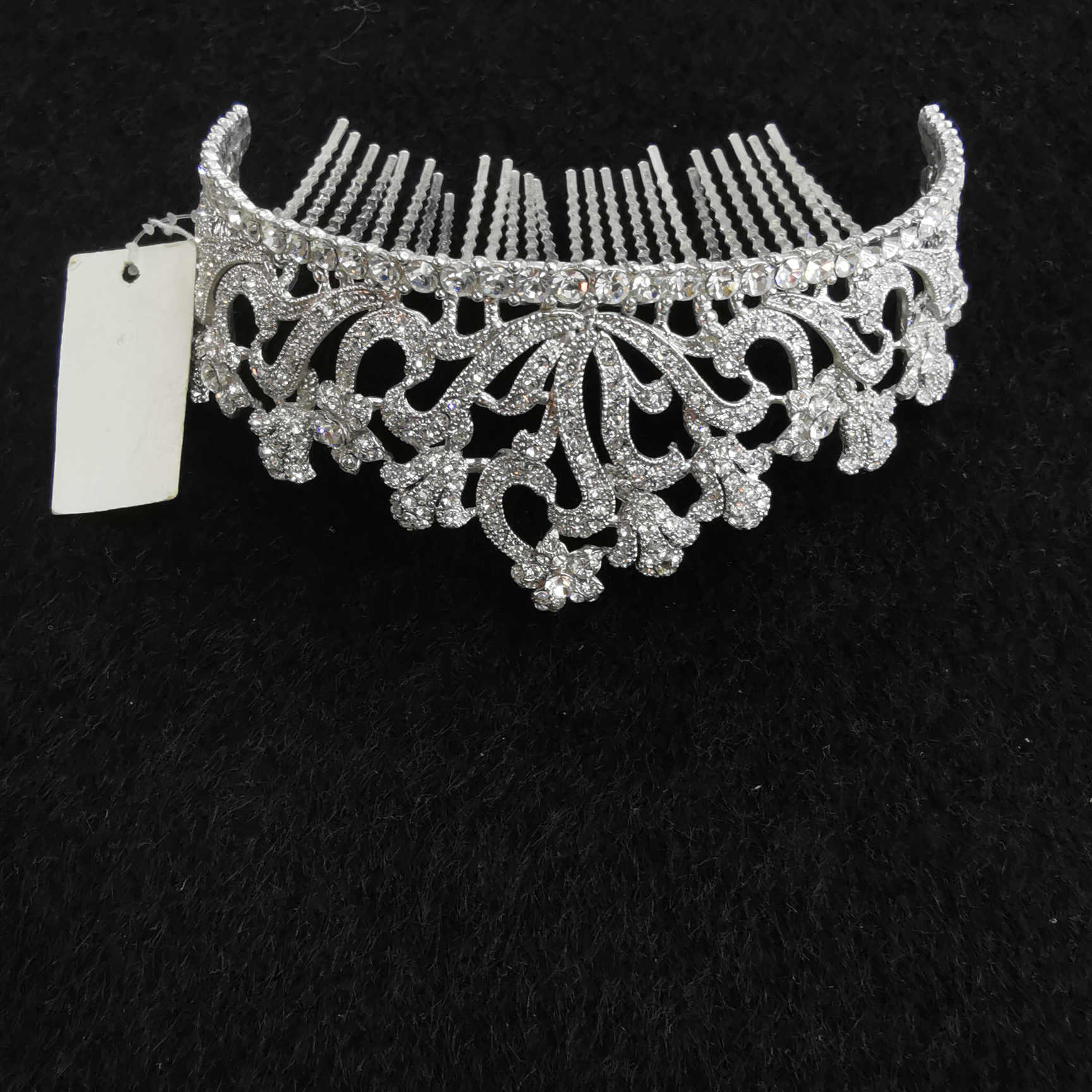 Silver Luxury Crown Tiara Princess Rhinestone Birthday Crown catwalk performance Christmas Little girl accessories
