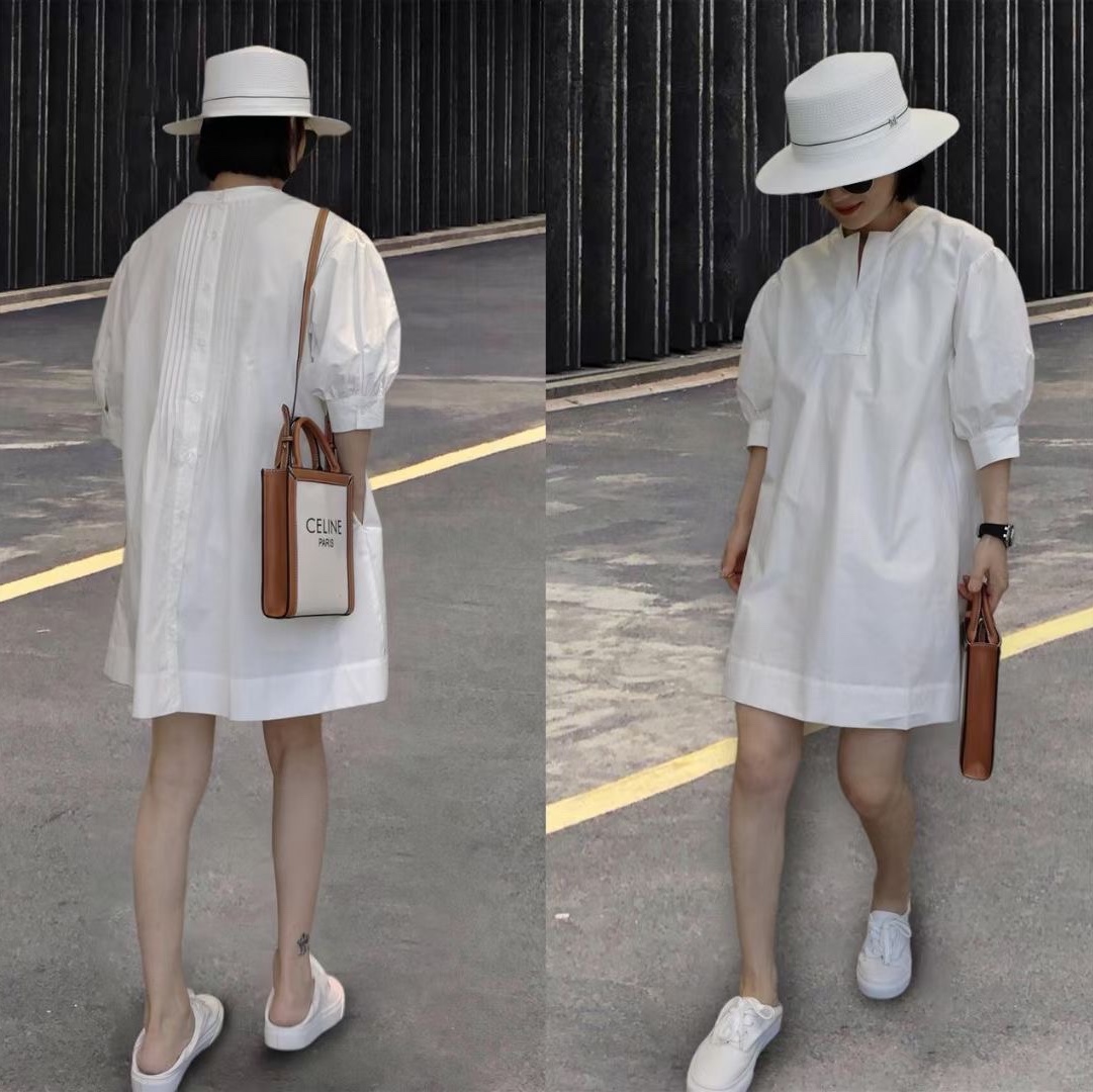 White shirt dress