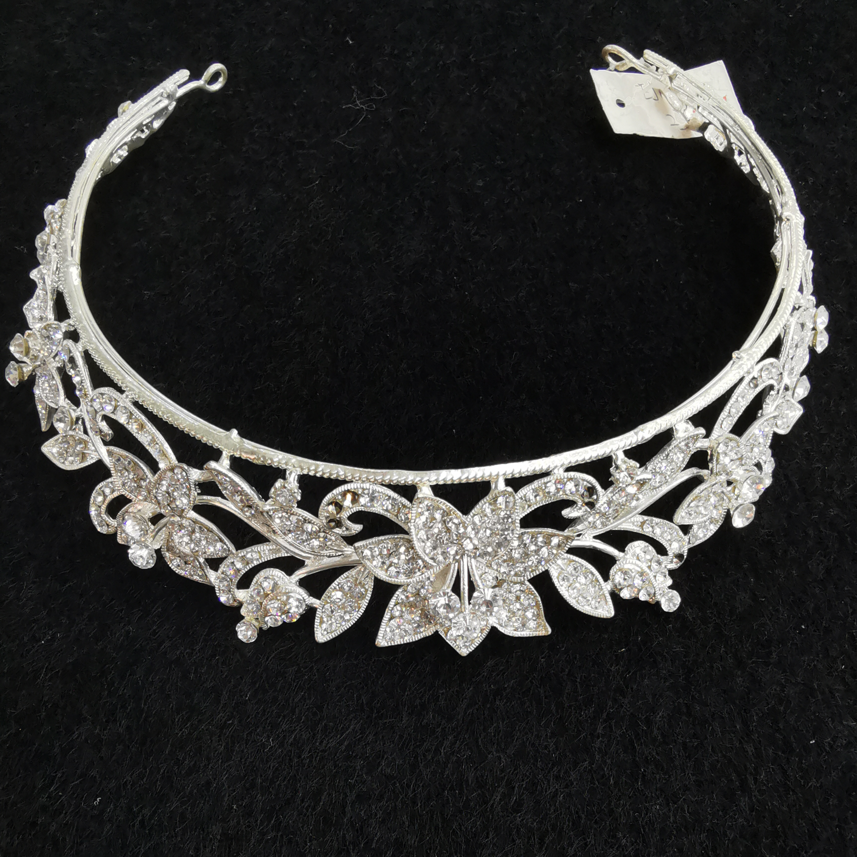Korean brides Handmade crown Princess Tiara rhinestone Crown Hair accessories Wedding wedding dress accessories
