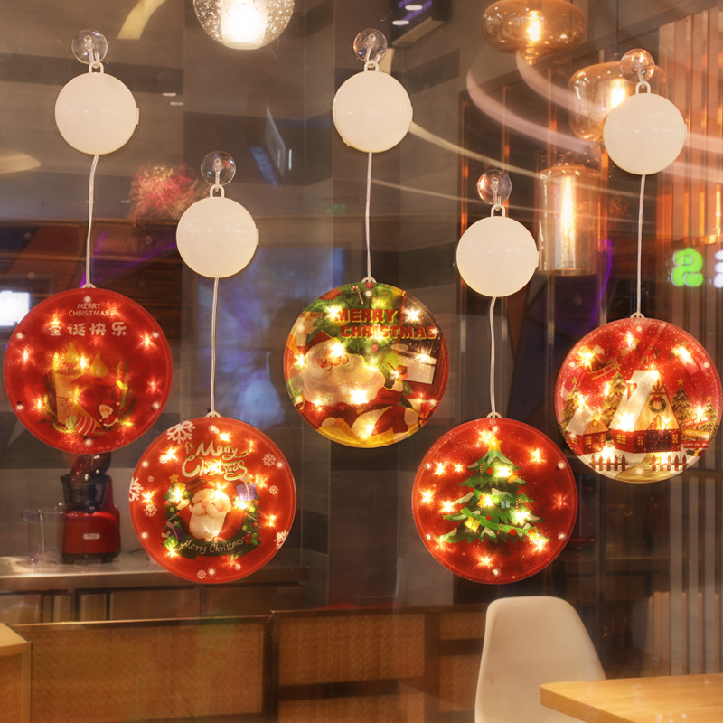 Cross-border best-selling suction cups, window display lights, Christmas decorations, LED small color lights, battery-powered models, accompany you through Christmas Specification image