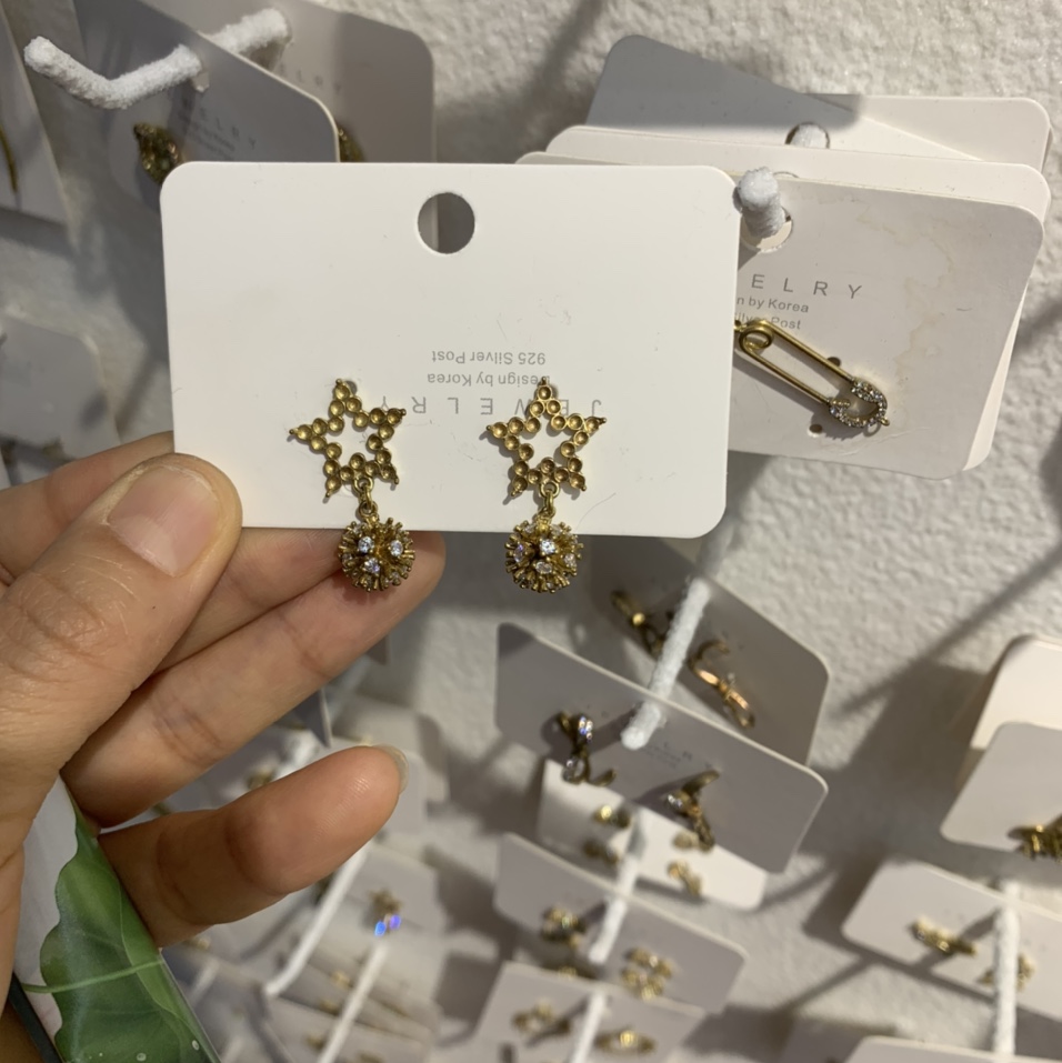 Earrings 017 Copper plated with real gold