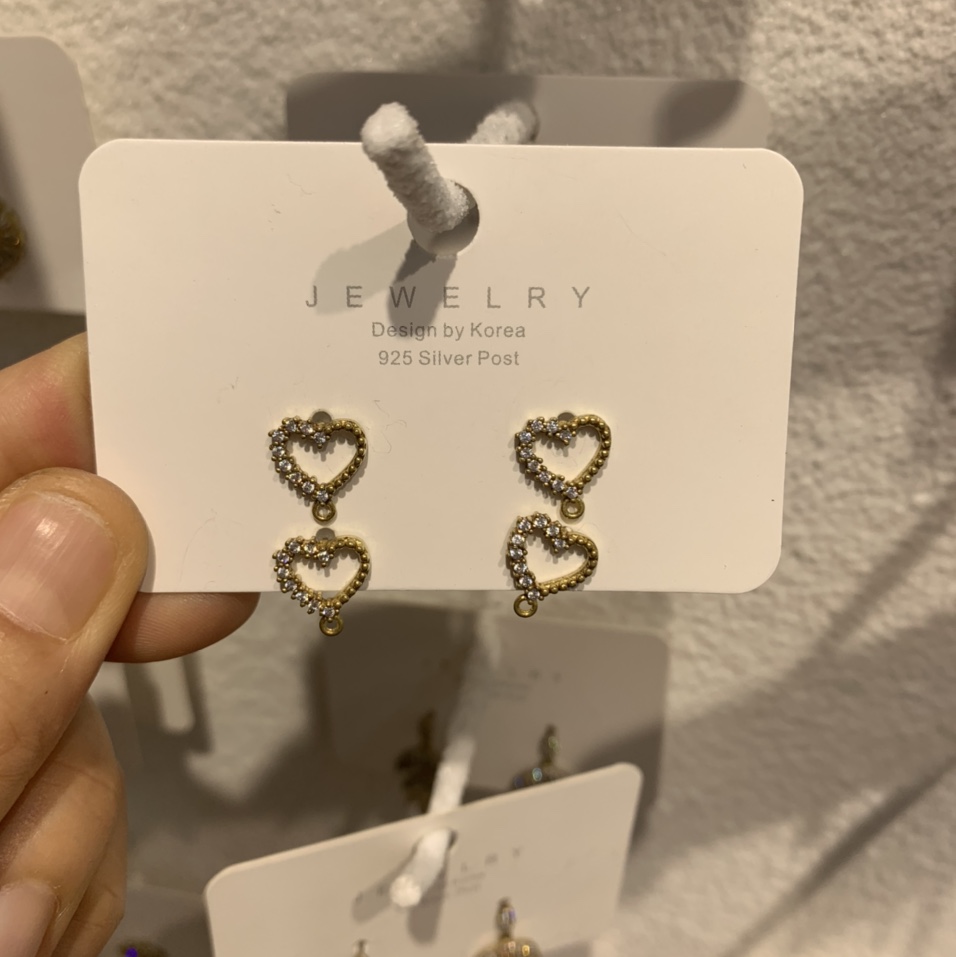 Earrings 021 Copper plated gold zircon