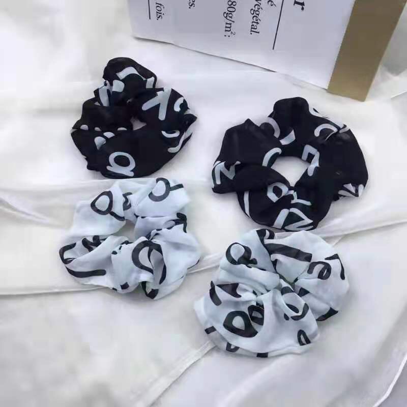黑白珍珠雪纺大肠圈7新款韩式洗脸质感发箍 运动儿童秋大肠发圈 韩版古风超仙儿童发饰