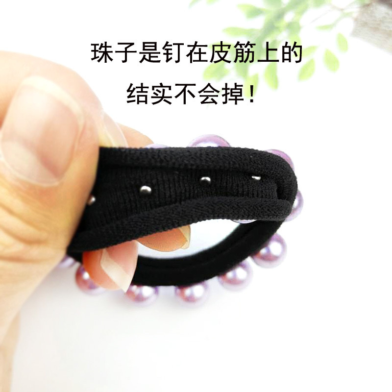 Trendy brand accessories: towel rings, nails, pearl hair bands, hair accessories, hair ties, bun heads, seamless and non-damaging hair, leather bands, and small accessories detail image 2