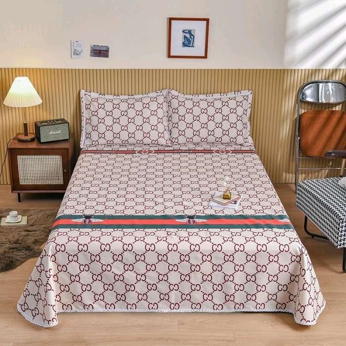 Pure cotton coarse cloth three-piece set bed sheet, coarse cloth mat, all-cotton quilt single 1 detail image 1
