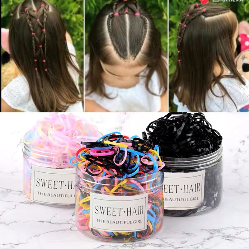 Children's headwear, girls' rubber band hair tie, disposable colored rubber band thickened, baby's hair tied without damaging the hair tie