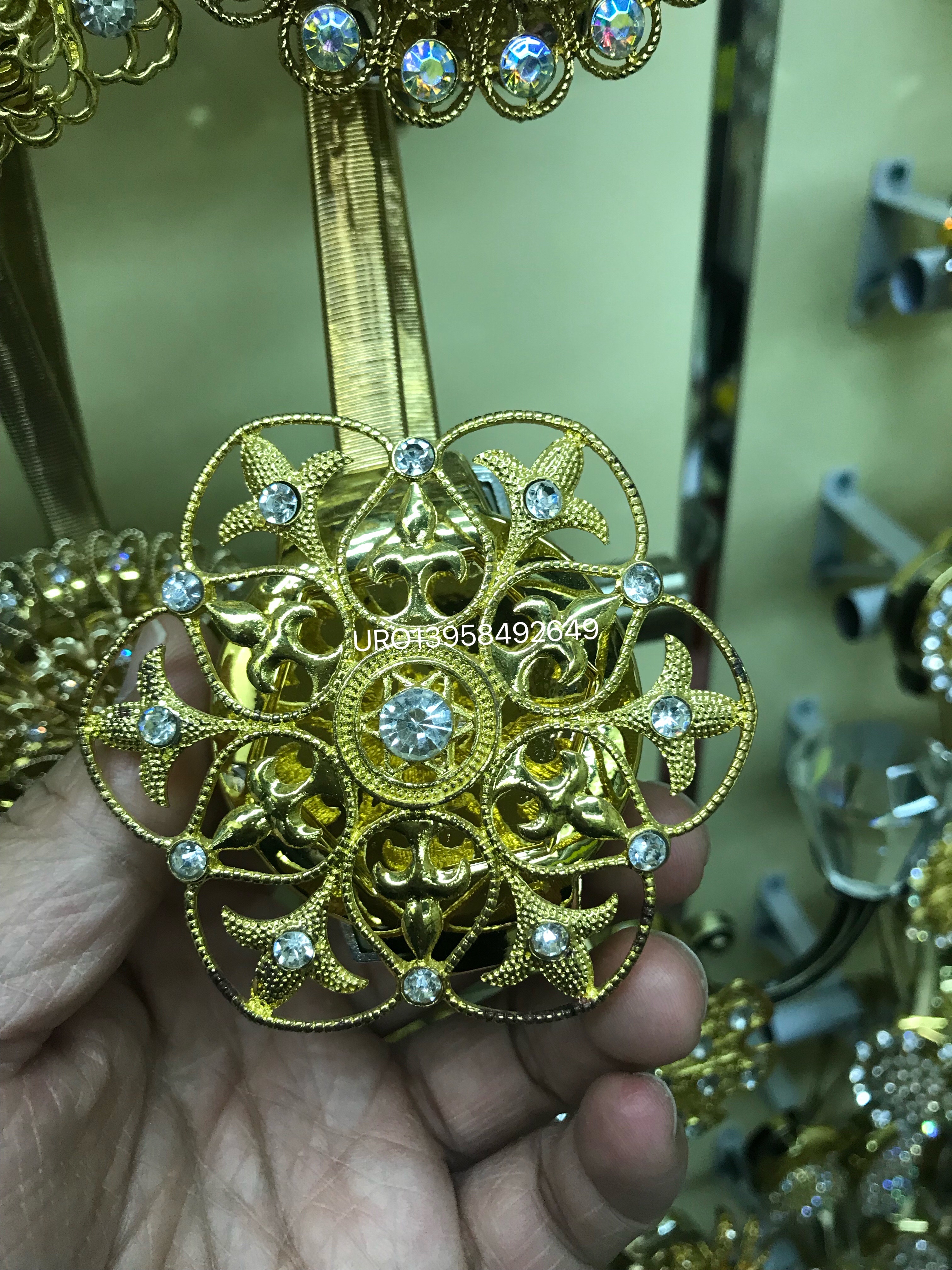 URO牌 窗帘挂球 合金花 窗帘绑带 窗帘扣 窗帘磁扣 弹簧绑带 窗帘配件辅料 窗帘装饰详情图7