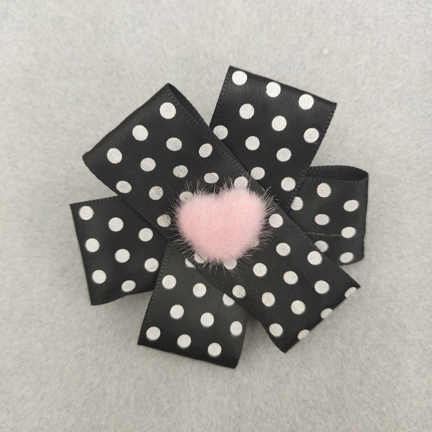 Korean Beauty Fairy white polka-dot bow brooch blouse neckline decorated bow tie women's bow pin