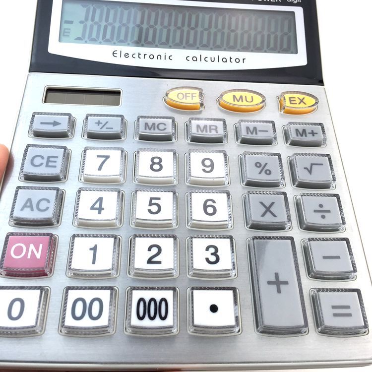 厂家供应 水晶键joinus计算器JS-863-16 太阳能  办公型 大屏幕 16位数字显示计算器详情图5