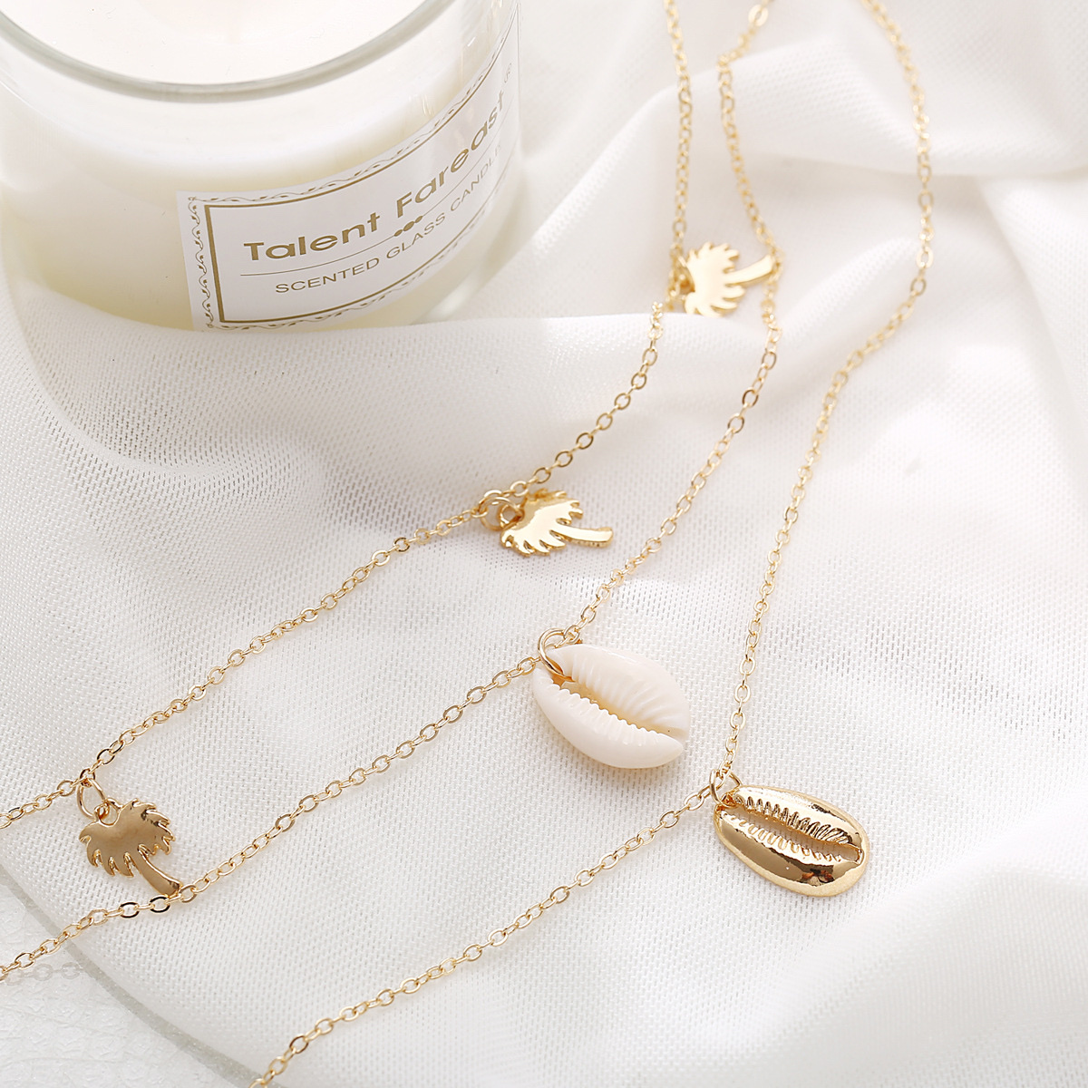 欧美月牙🌙三层项链详情图14