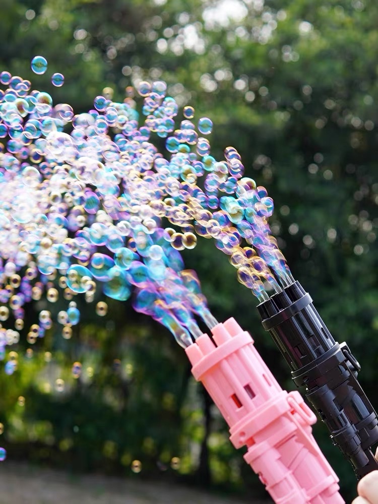 加特林泡泡机抖音同款网红儿童电动泡泡枪玩具多孔出泡地摊玩具详情图6