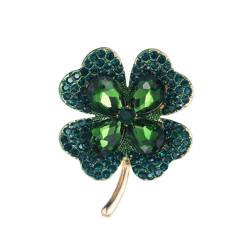 The hot Valentine's Day gift for mom four-leaf clover brooch dual-use