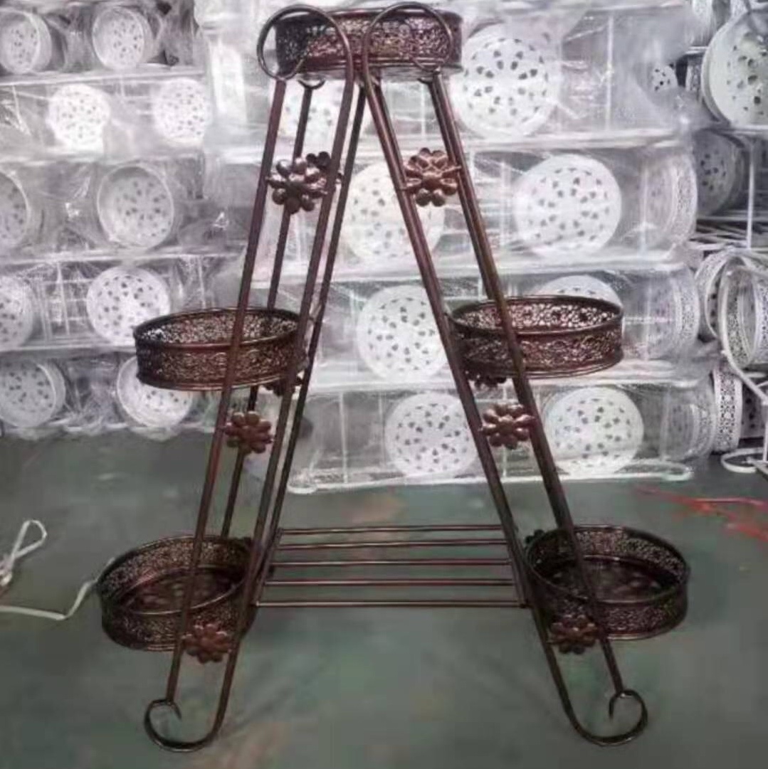 铁艺三层花架装饰架
