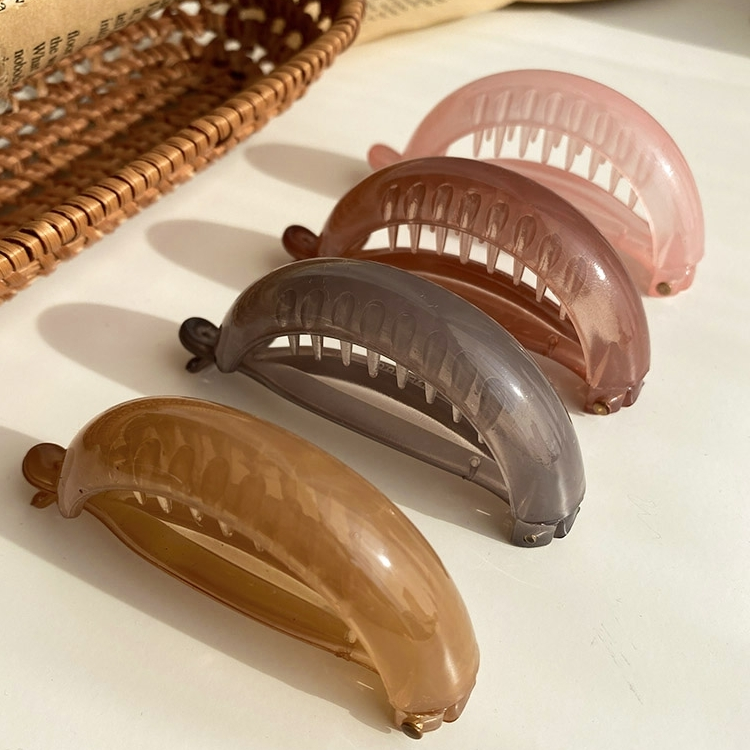 Plastic hairpins for women, ins banana clip, back of the head, claw clip, elegant and refined, clip headwear, medium-sized hair accessory