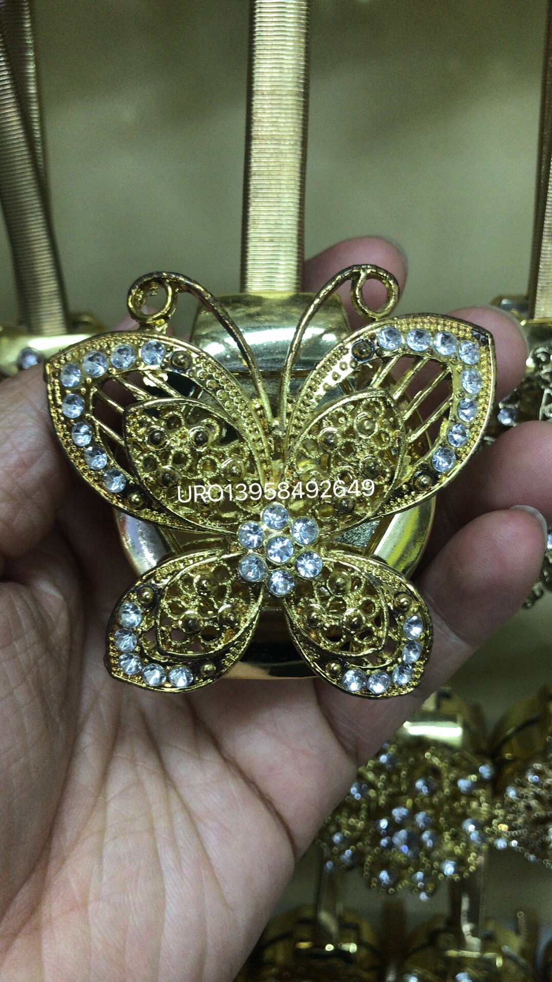 URO牌 窗帘挂球 合金花 窗帘绑带 窗帘扣 窗帘磁扣 弹簧绑带 窗帘配件辅料 窗帘装饰详情图1
