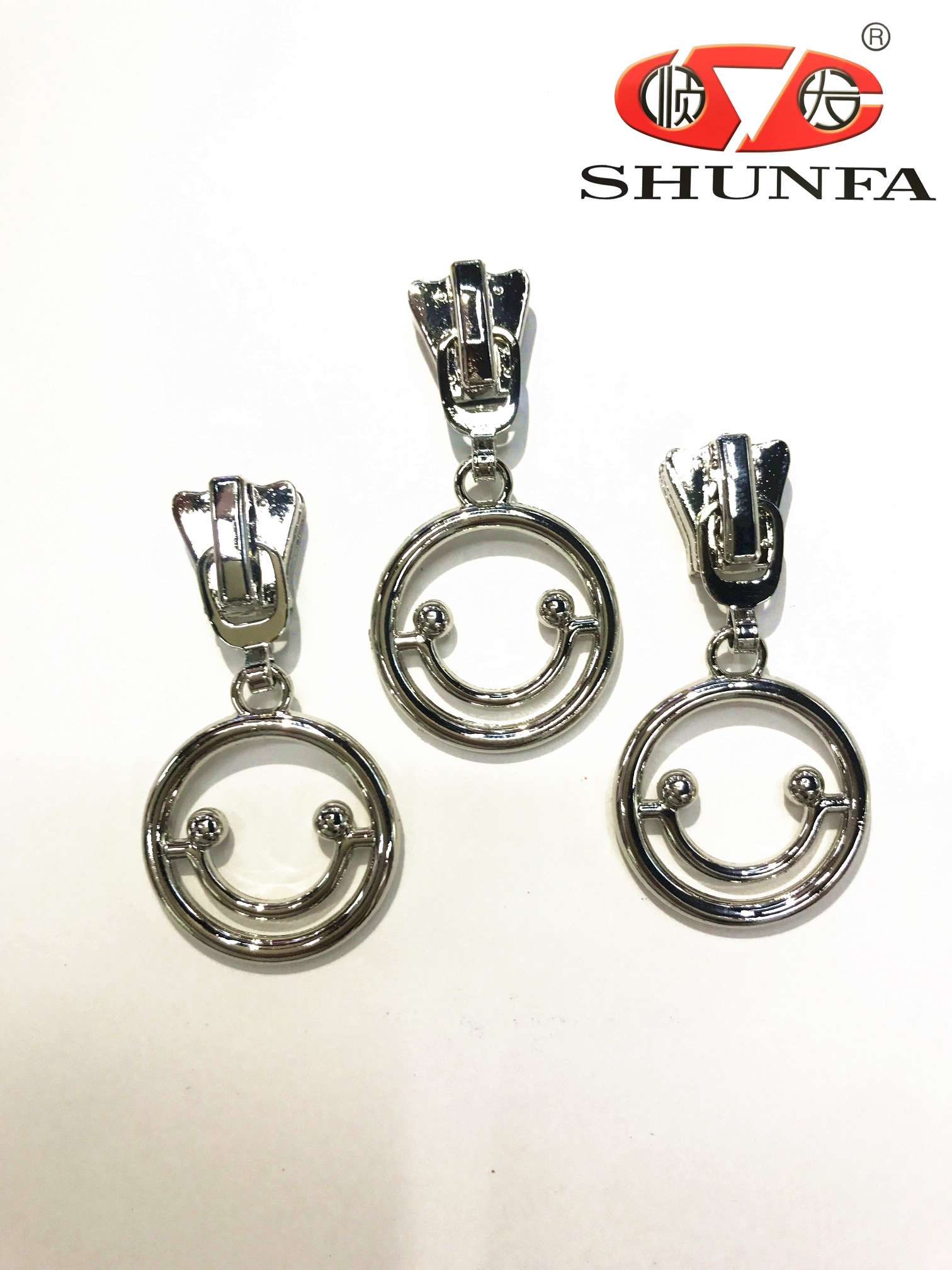 Five Resin Zipper Head Smiley Face details Picture