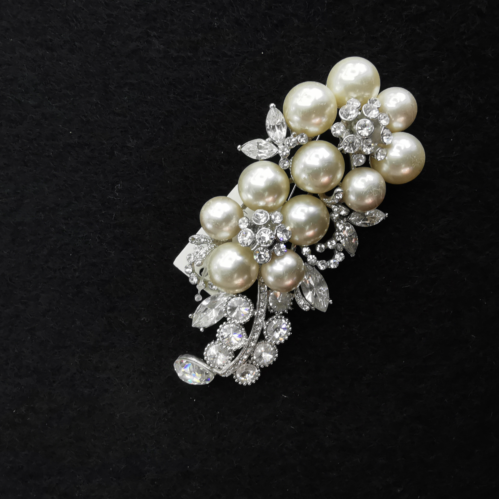 Korean hair accessories Rhinestone hair clip pearl flower wedding accessories Clockwork hair accessories