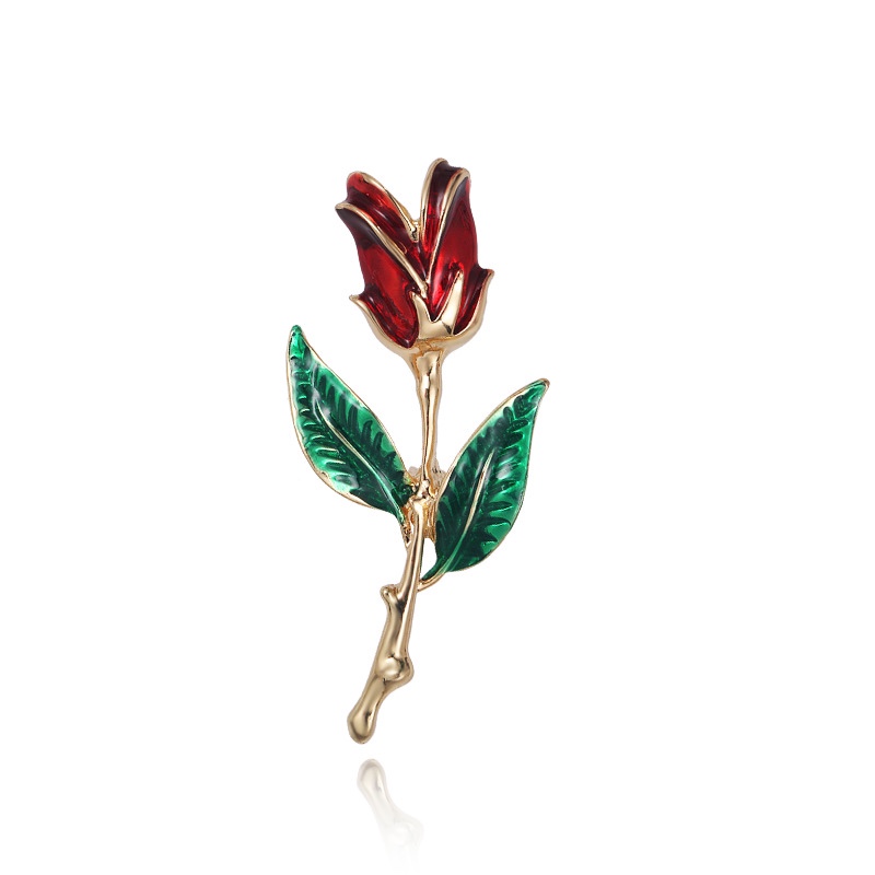 New Valentine's Day rose brooch diamond pin corsage dress accessories accessories for women