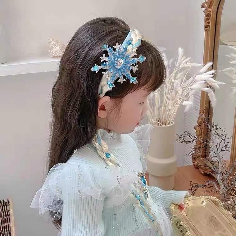 Double-layer snowflake braided headband details Picture