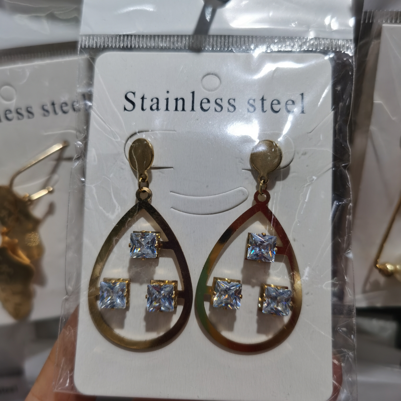 Titanium steel earrings 1