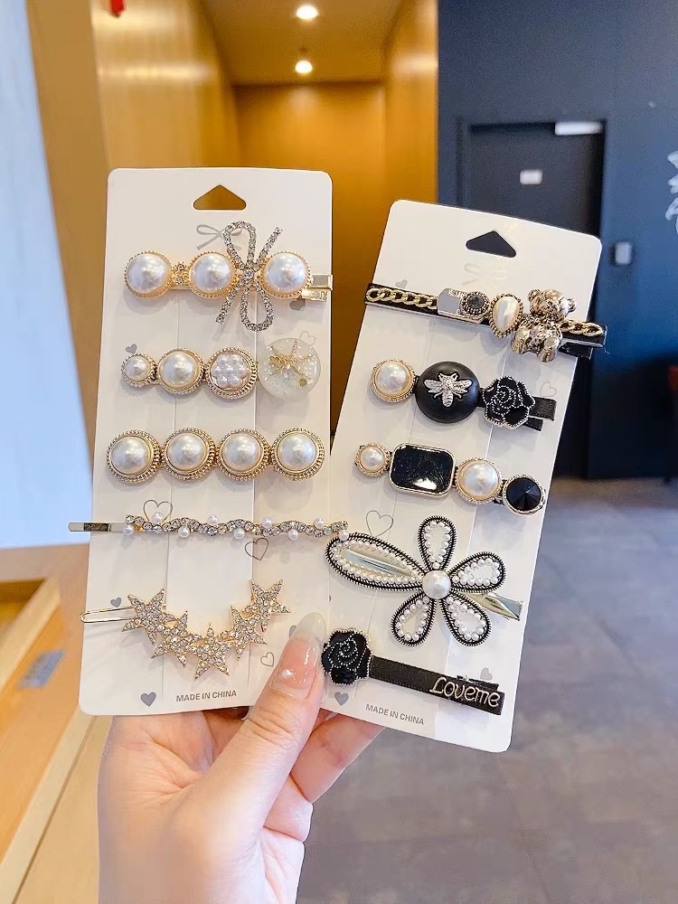 The 2021 new water diamond hair clip, side one-piece clip for girls, Korean ins bangs hair clip headwear Item Picture