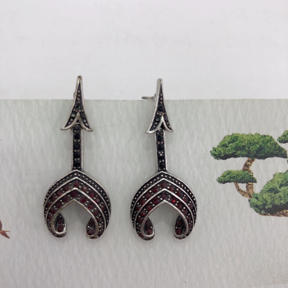 Fashion assorted niche design simple creative personality rhinestone earrings