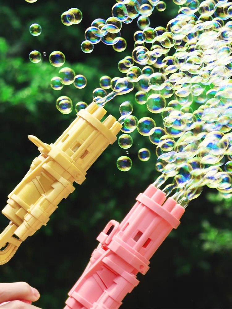 加特林泡泡机抖音同款网红儿童电动泡泡枪玩具多孔出泡地摊玩具产品图