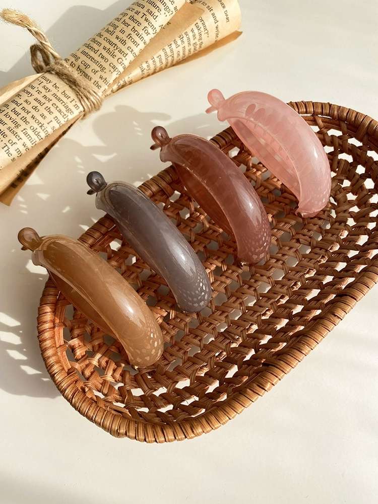 Plastic hairpins for women, ins banana clip, back of the head, claw clip, elegant and refined, clip headwear, medium-sized hair accessory Specification image