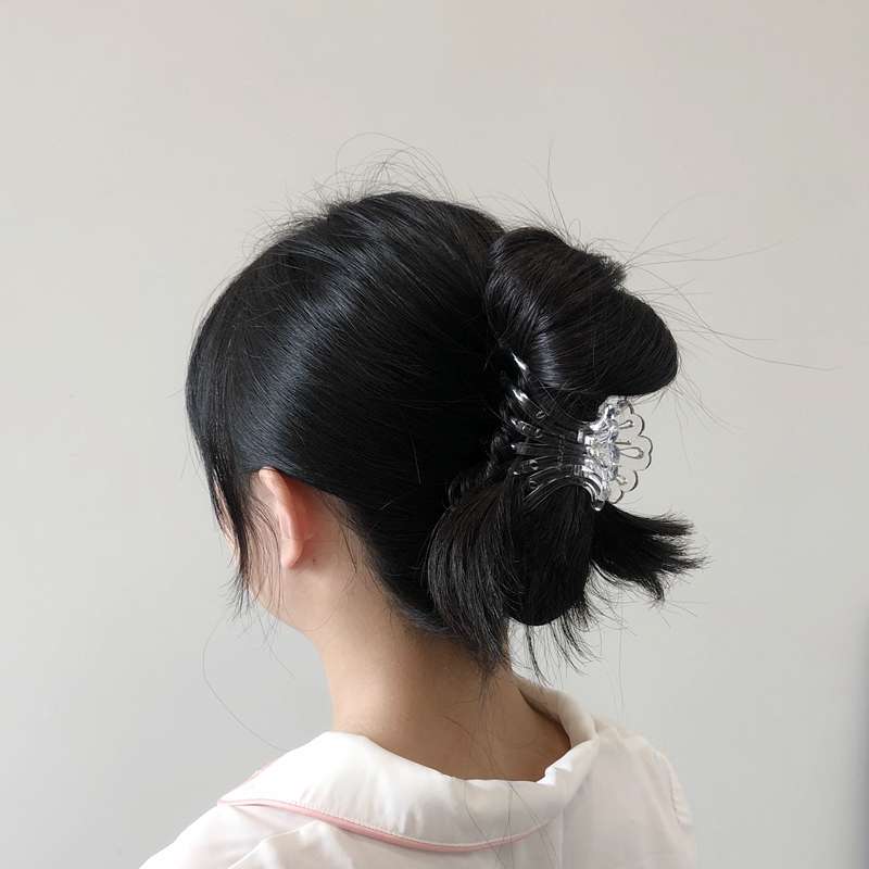 Durable transparent plastic hair grips, sweet facial hair clips, elegant hair clips, large and simple headwear clips, tail clips Specification image