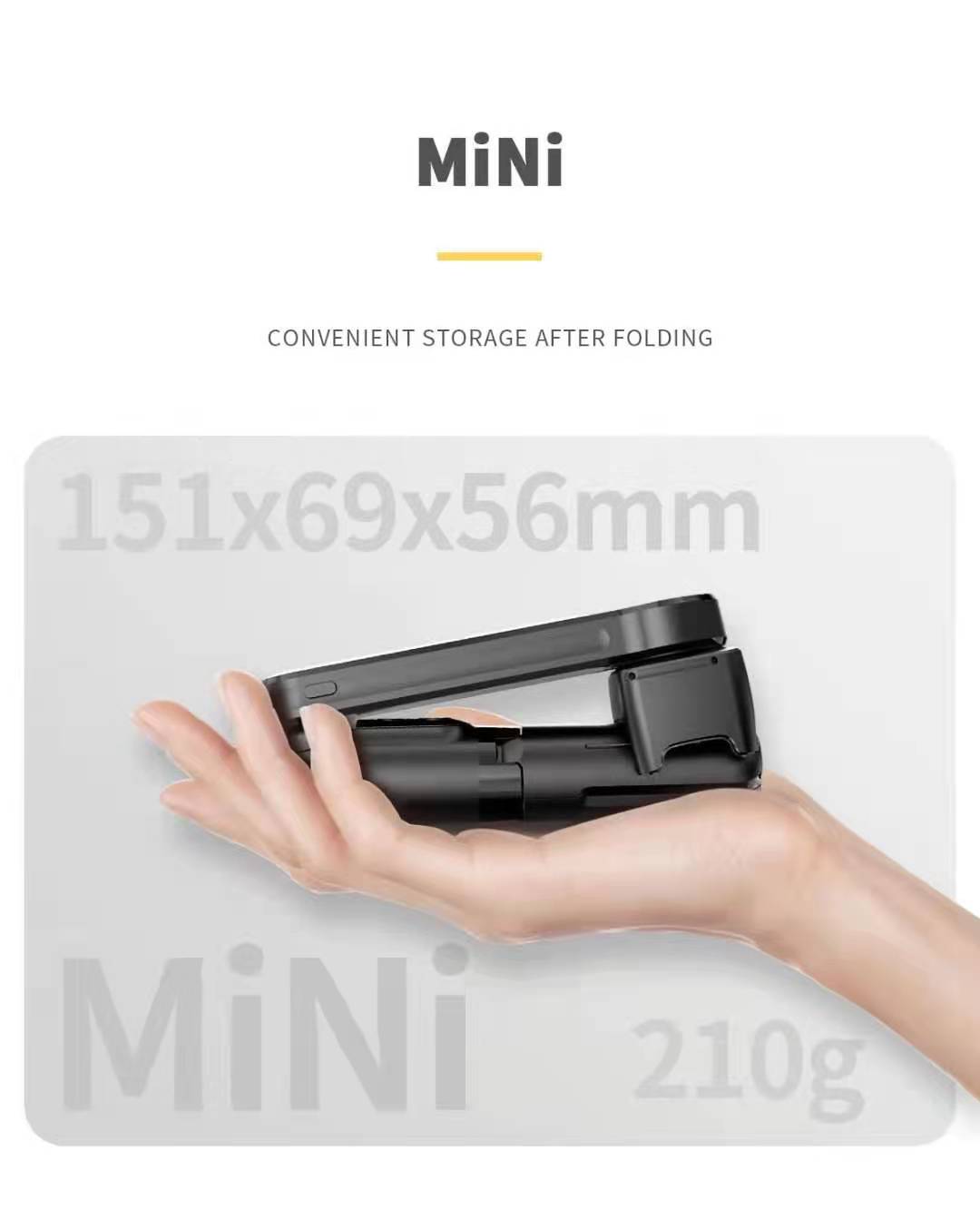 Estabilizador de selfie para teléfono mini estabilizador plegable para teléfono video calcanhar estabilizador antisacudidor para teléfono móvil estabilizador de selfie para teléfono móvil soporte de teléfono L09 details Picture