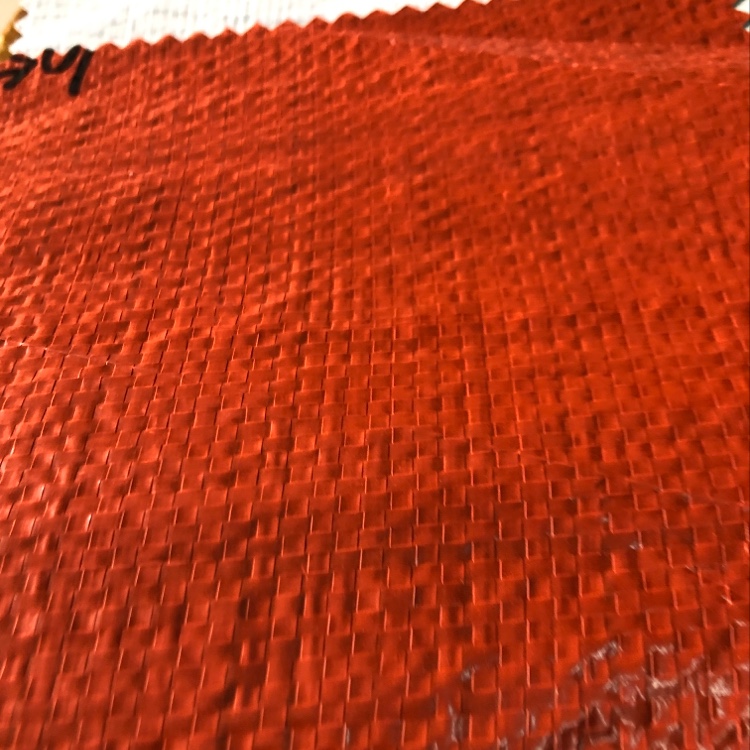 Early red laminated fabric