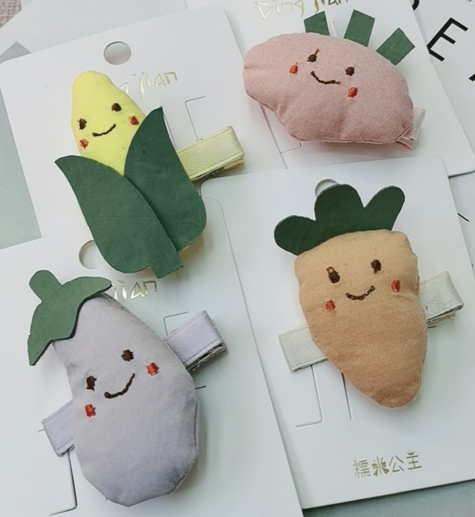 儿童可爱蔬菜压夹详情图3
