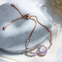 Korean version of zircon pull out bracelet bracelet women's adjustable bracelet