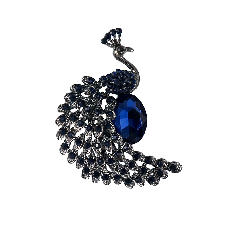 Korean fashion temperament Phoenix brooch women's clothing corsage fashion simple inset rhinestone animal pin accessories