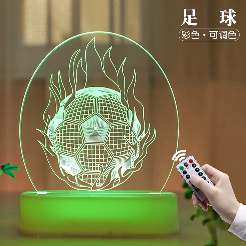 Children's room decoration and arrangement: LED festival color lights, 3D night lights, dinosaurs, Children's Day gifts, colorful footballs Item Picture